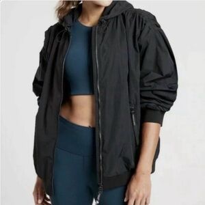 Athleta Women's Black Bomber Jacket